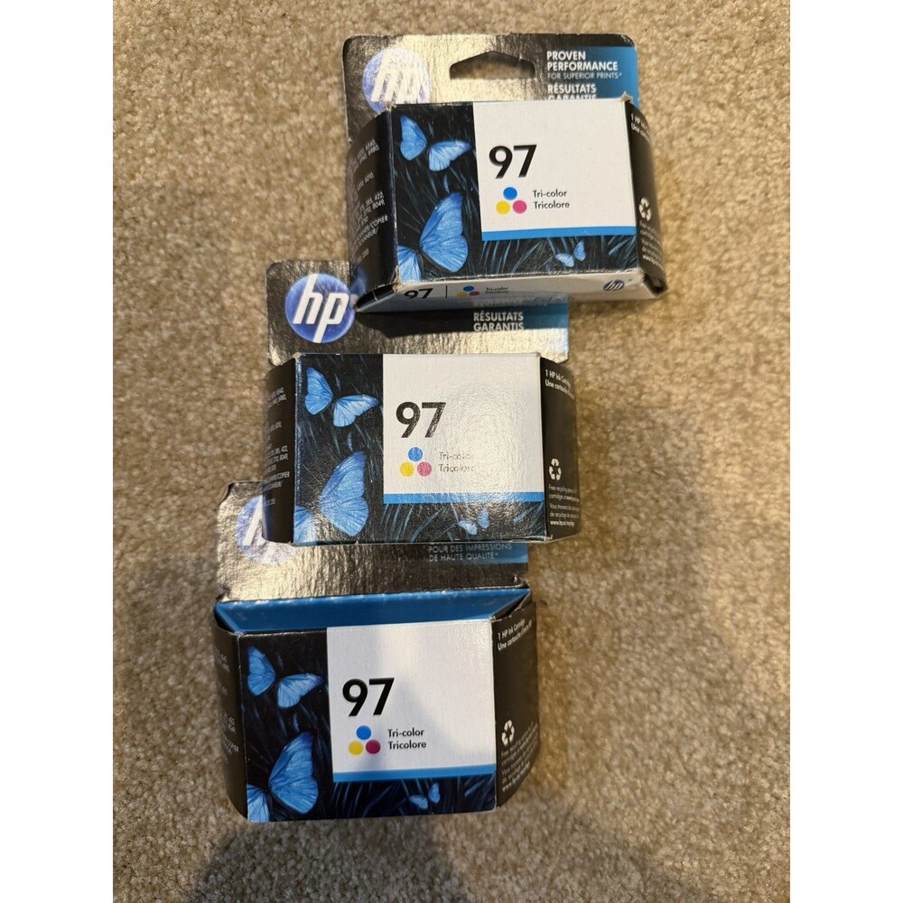 HP Original 97 Tri-Color Inkjet Printer Ink Cartdidges C9363W NIB